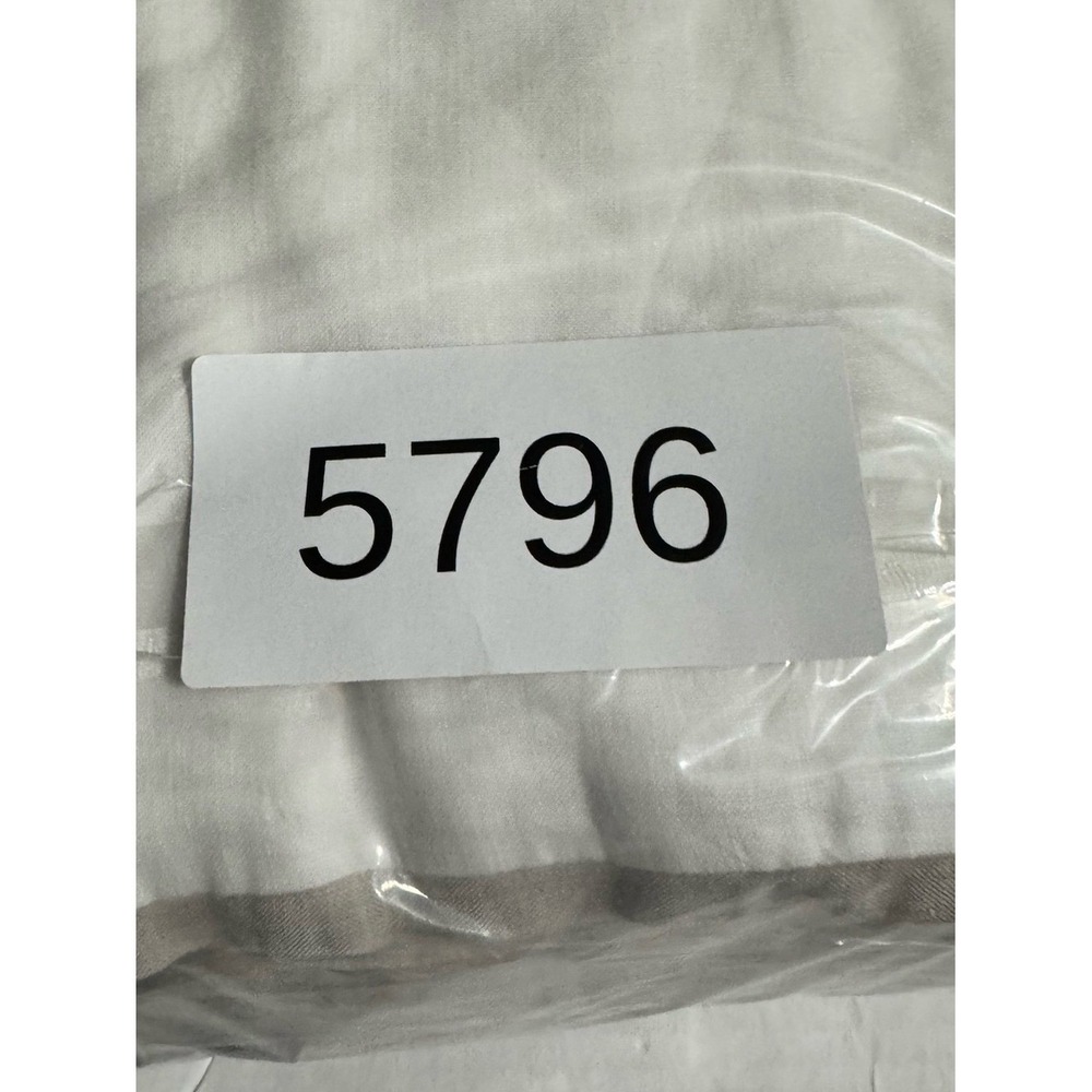 Pottery Barn Belgian 100% Flax Linen Contrast Flange Duvet Cover Cal King/King - Picture 6 of 6